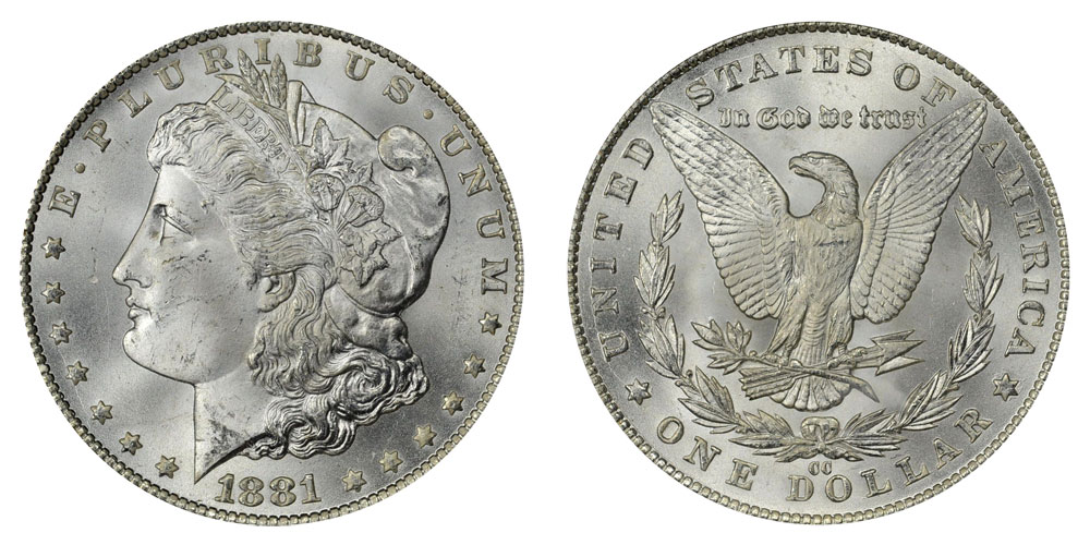 1881 CC Morgan Silver Dollars: Value and Prices