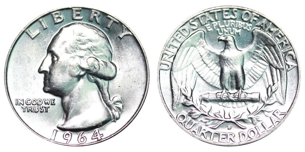 1964 D Washington Quarters Silver Composition: Value and Prices