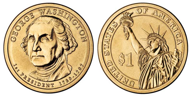 george washington 1 dollar coin