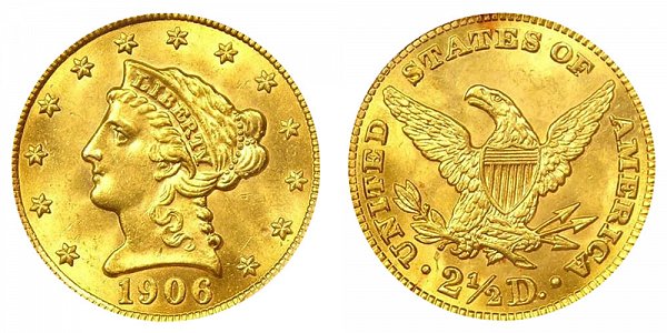 Coronet Head Gold $2.50 Quarter Eagle Liberty Head - Early Matron Gold Coins US Coin