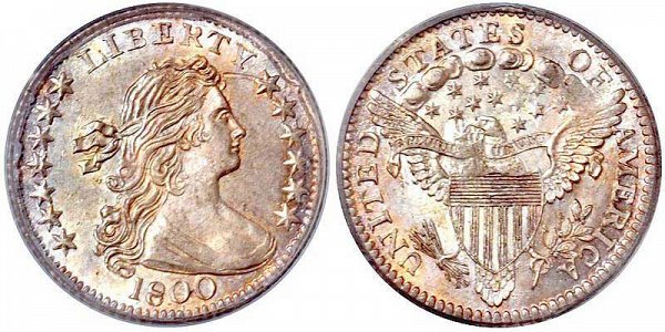 Draped Bust Half Dimes Heraldic Eagle Reverse US Coin