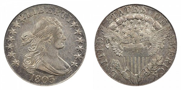 Draped Bust Half Dollars Heraldic Eagle Reverse US Coin