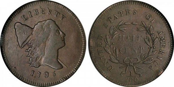 Liberty Cap Half Cents Head Facing Right US Coin
