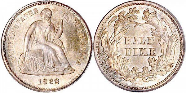 Seated Liberty Half Dimes Type 4 - Legend on Obverse US Coin