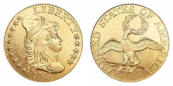 Turban Head Gold $5 Half Eagle Small Eagle Reverse - Capped Bust - Head Facing Right US Coin