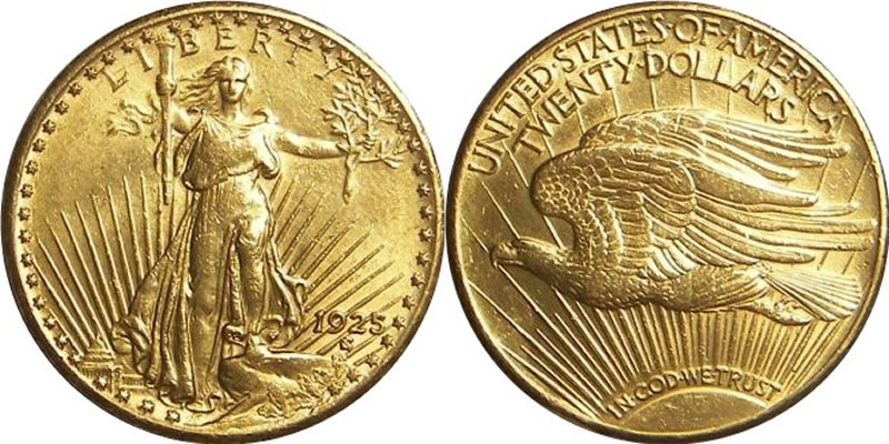 Saint Gaudens Gold $20 DOUBLE EAGLE - US Coin Prices and Values