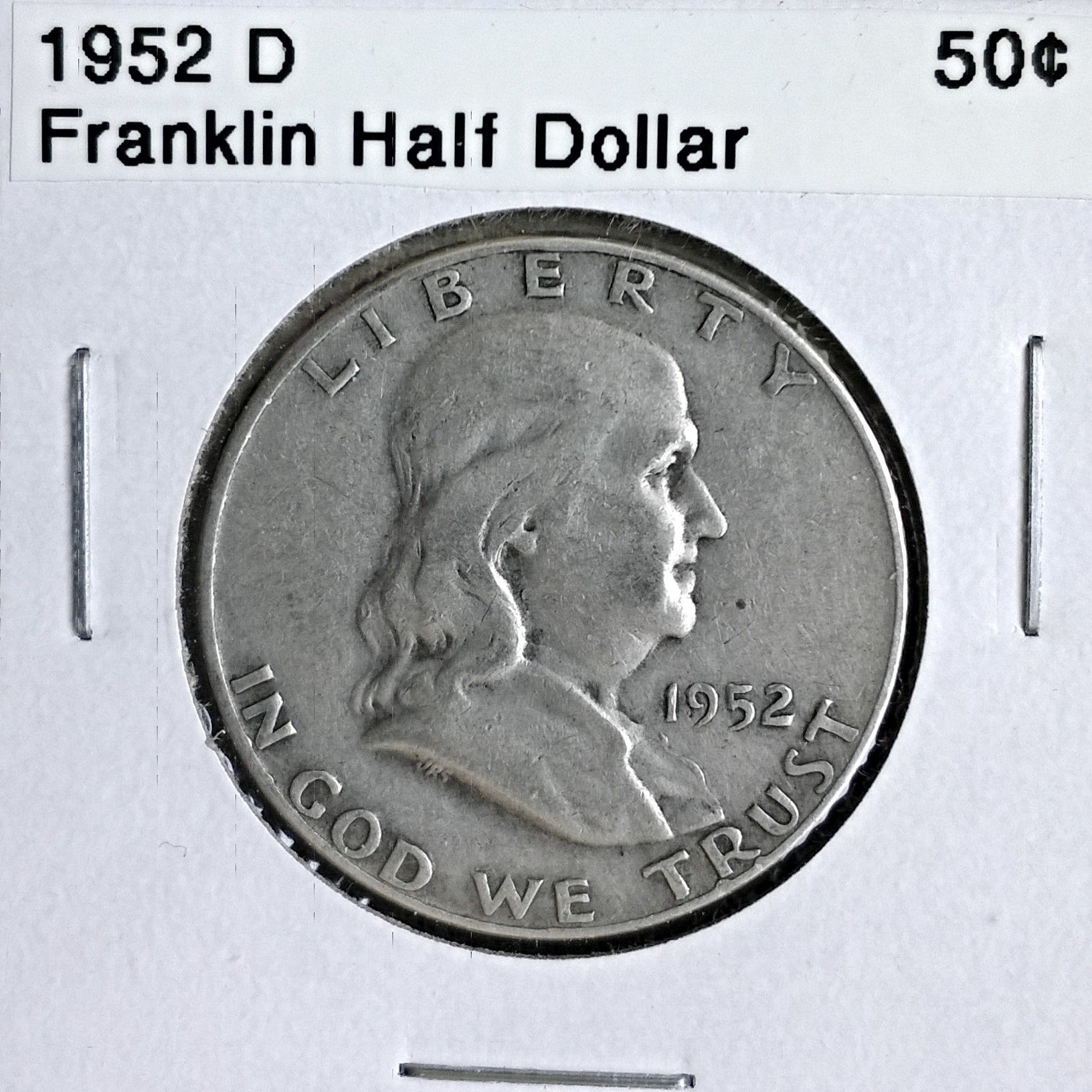 1952 D Franklin Half Dollar - for sale, buy now online - Item #1733741632 x 1632