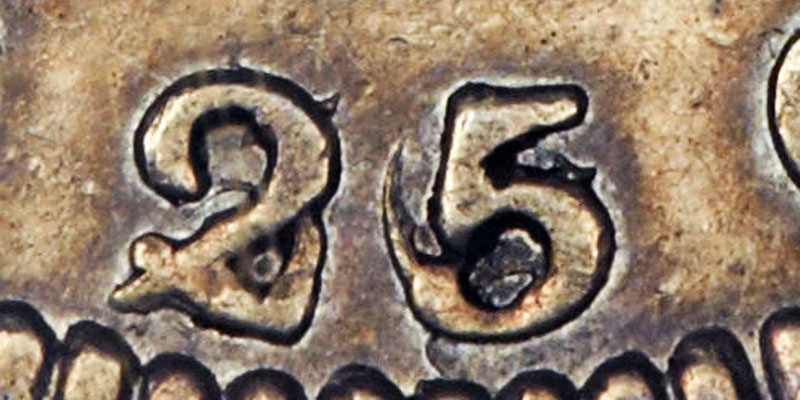 1828 25 c over 50 c capped bust quarter