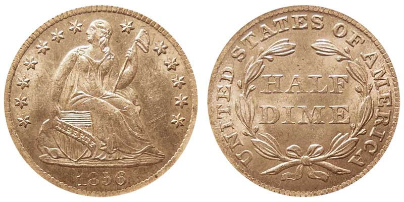 1856 Seated Liberty Half Dime Coin Value Prices, Photos & Info