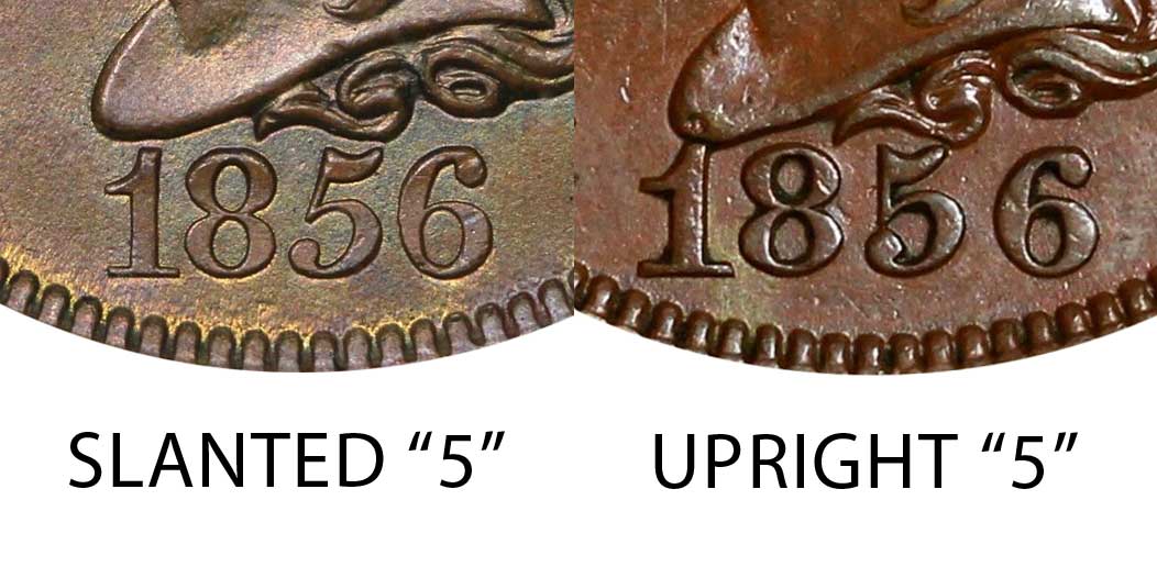 1856 Braided Hair Liberty Head Large Cent All Varieties Early Copper