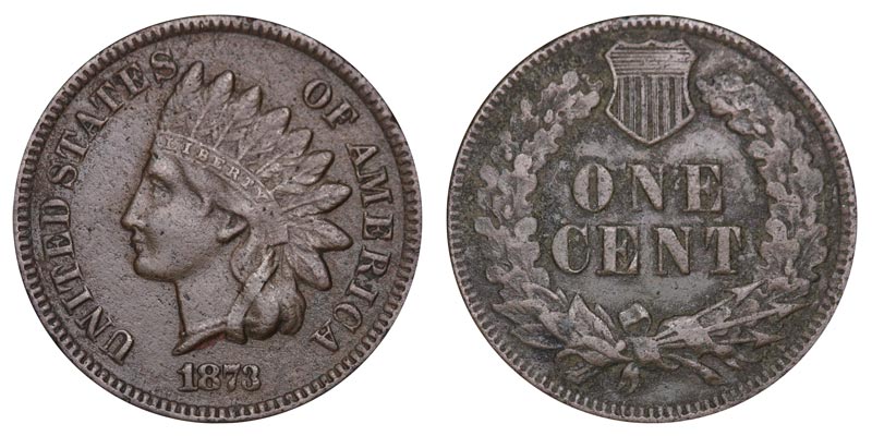 1873 Indian Head Penny Open 3 Coin Value Prices, Photos & Info