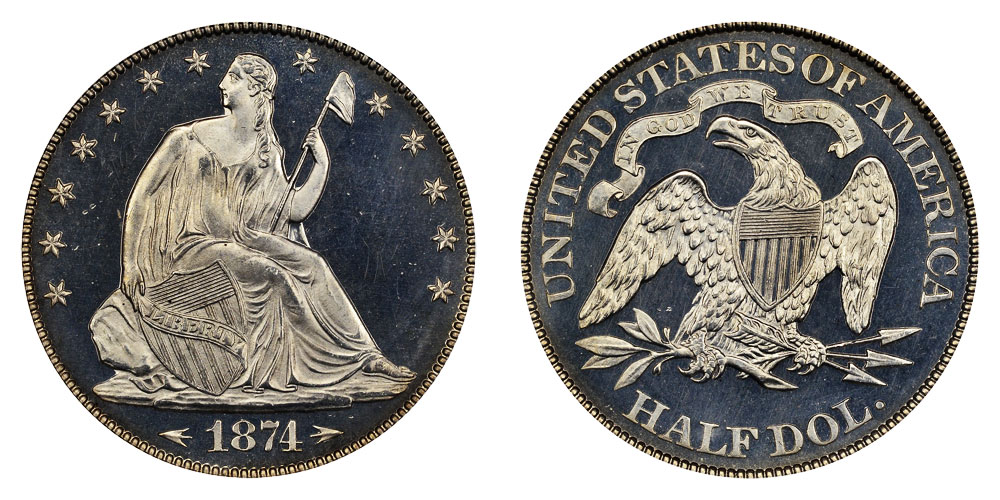 Vintage Liberty Seated Half Dollar Shoreline Folder 1853-1863 NOS 