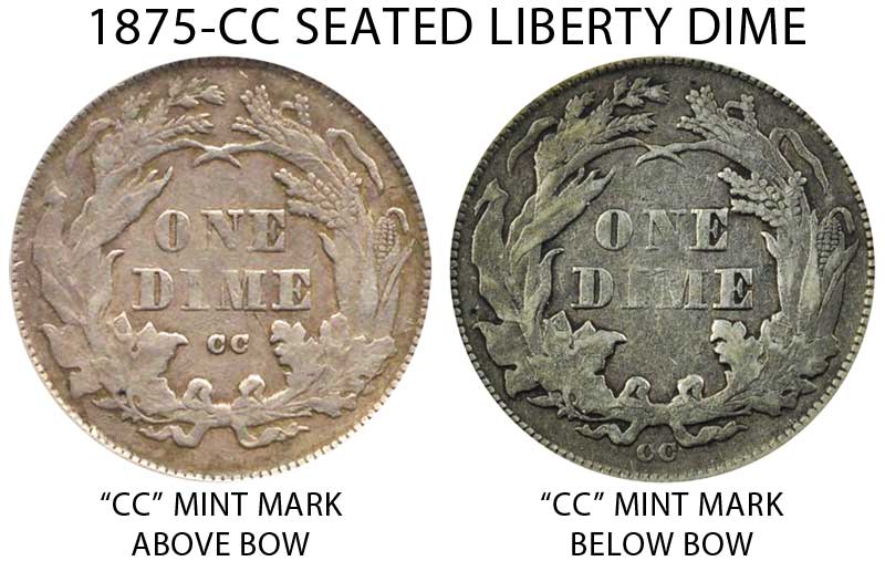 1875 SEATED SEATED DIME 3 AVAILABLE 