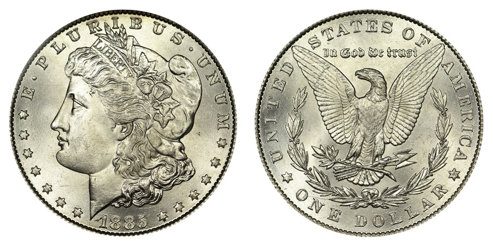 United States Of America 1 One Dollar 1885 Cc Morgan Dollar