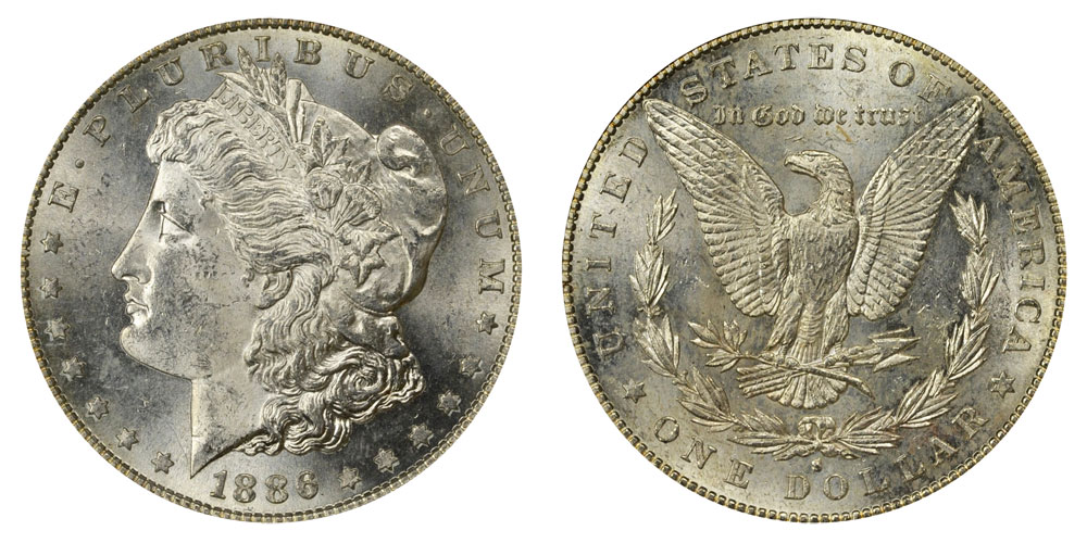 1886-s morgan silver dollar