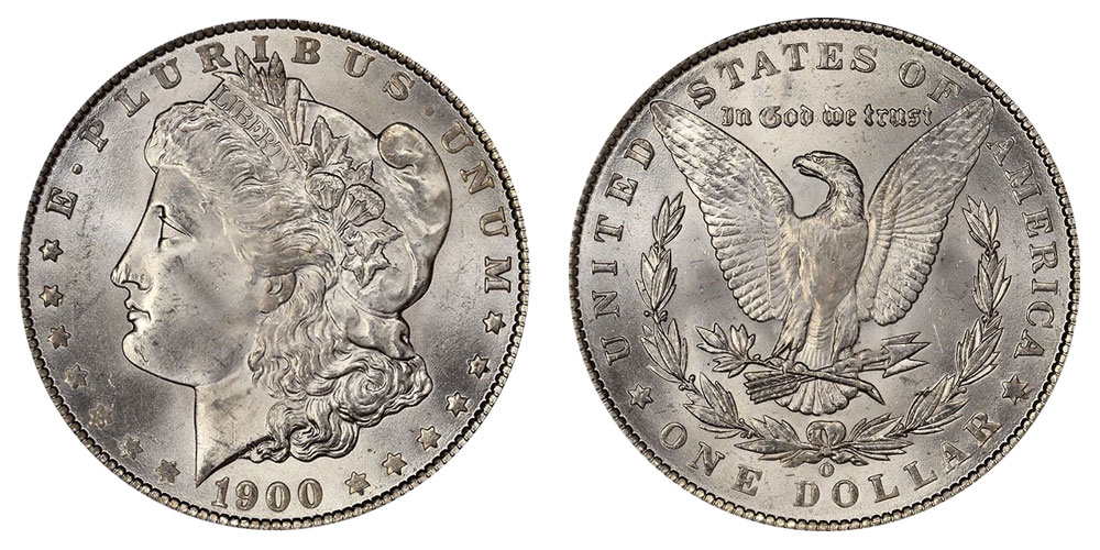 シルバー ゴールド アンティークコイン 1900-O/CC $1 Silver Morgan Dollar in #87