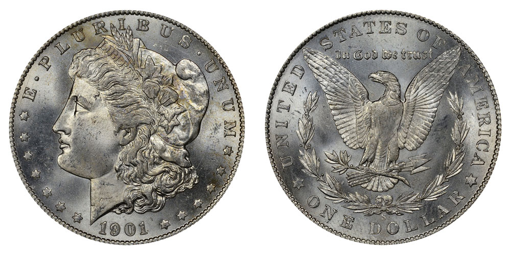 1901-S Morgan dollar 1901-s morgan silver dollar