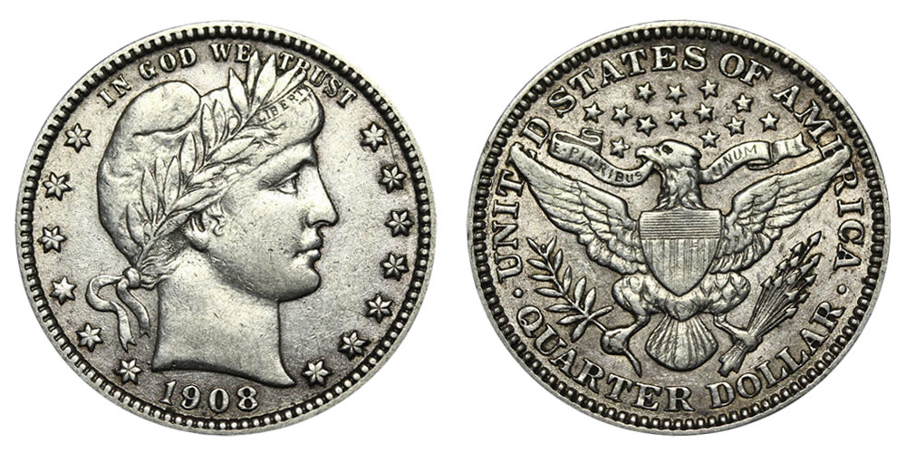 Nice *Better Grade* Coin for a collection Details about   1908-O VF-/F Silver Barber Quarter 