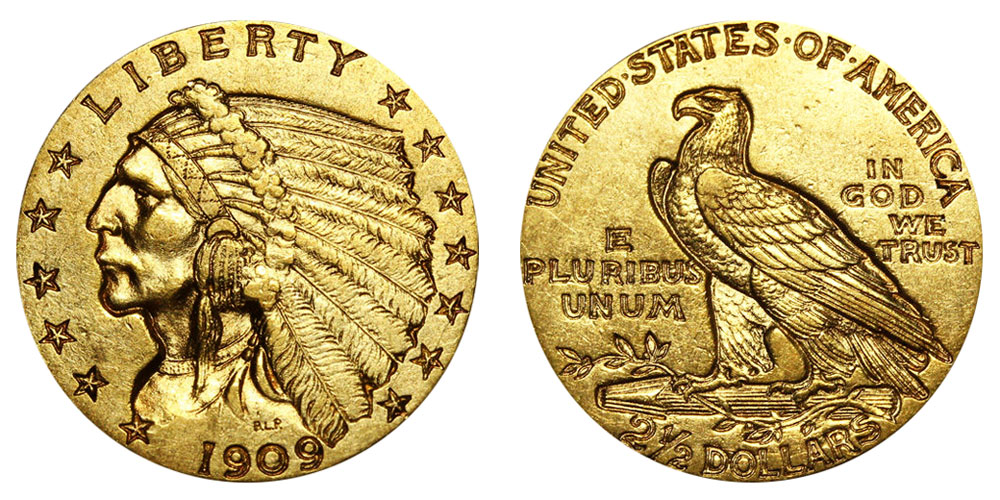 1909 Indian Head Gold 2 50 Quarter Eagle Early Gold Coins Value And 1909-indian-head-gold-2-50-quarter-eagle-early-gold-coins-value-and