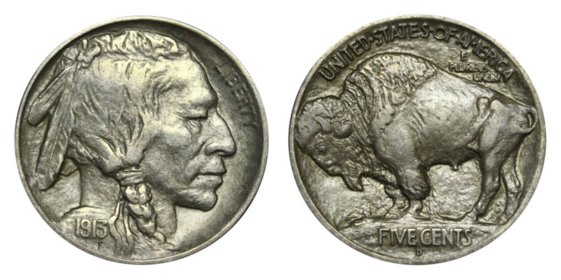 //// 1 Coin 1913 TY1 Buffalo Nickel //// Choice AU 1