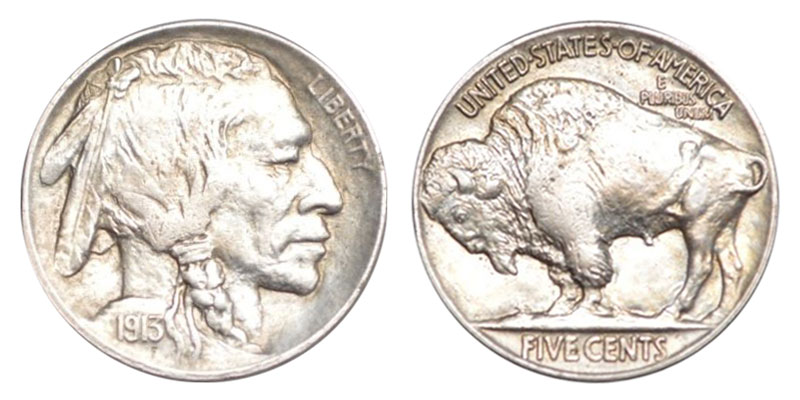 1913 Buffalo Nickel 2 pc Set - Type I & II