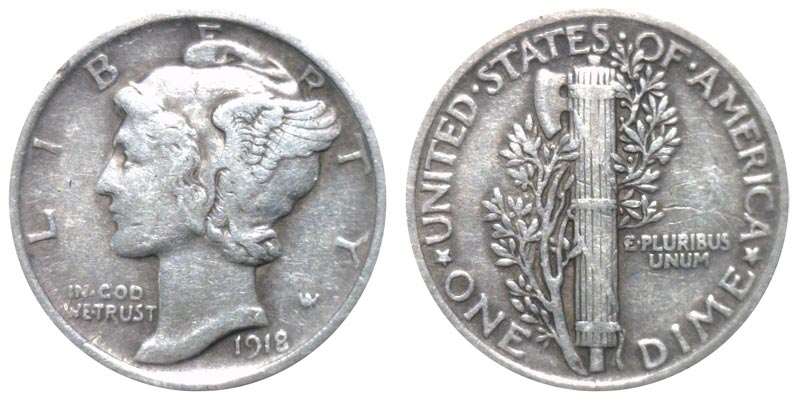 3 Details about   1918-S  1918-D  1918-P  Mercury Dimes lot of coins Silver  M-1174 