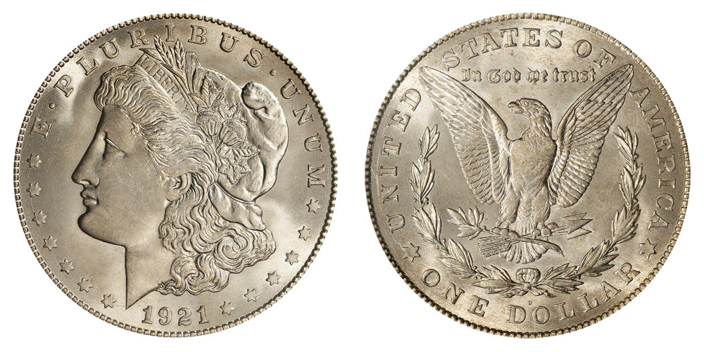 1921-d morgan silver dollar