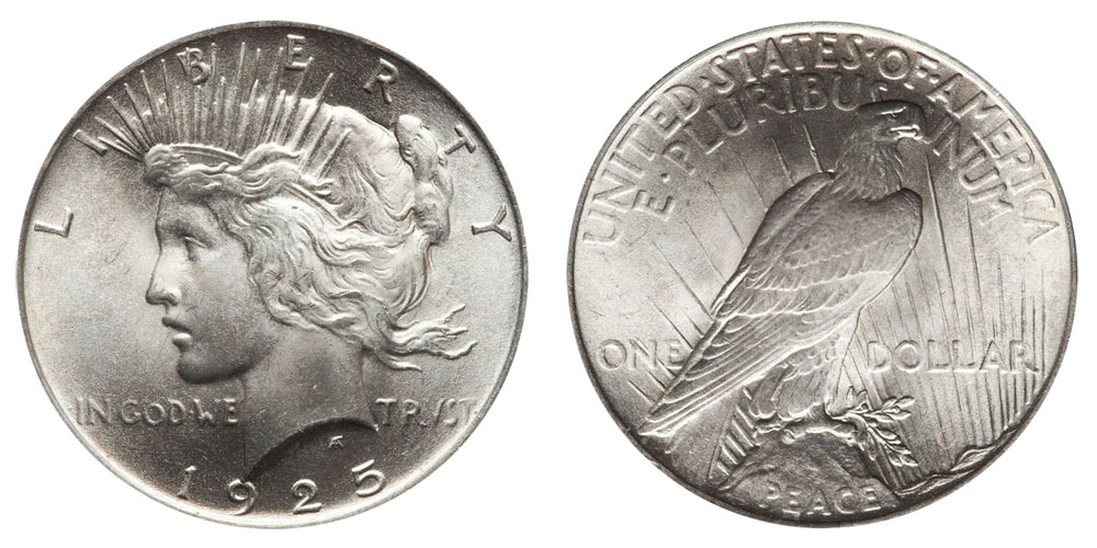 1925 Peace Silver Dollar Coin Value Prices, Photos & Info