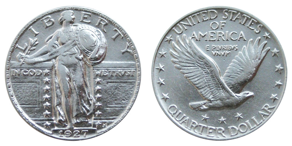 1927 Standing Liberty Quarter Type 2 Coin Value Prices, Photos & Info