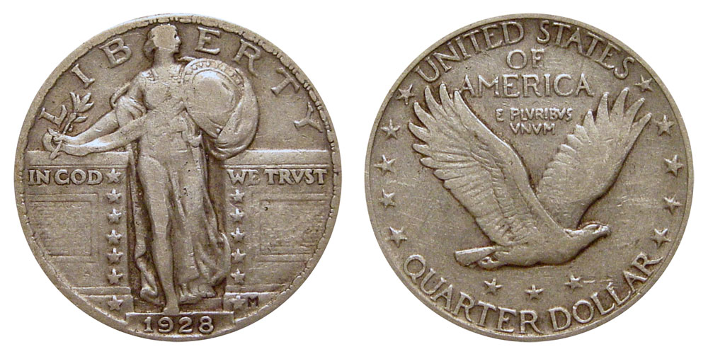 1928p Standing Liberty Silver Quarter Receive Coin Pictured Shipped In Holder 