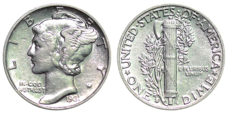 Details about   1931 Silver Mercury Dime Nice Coin! 