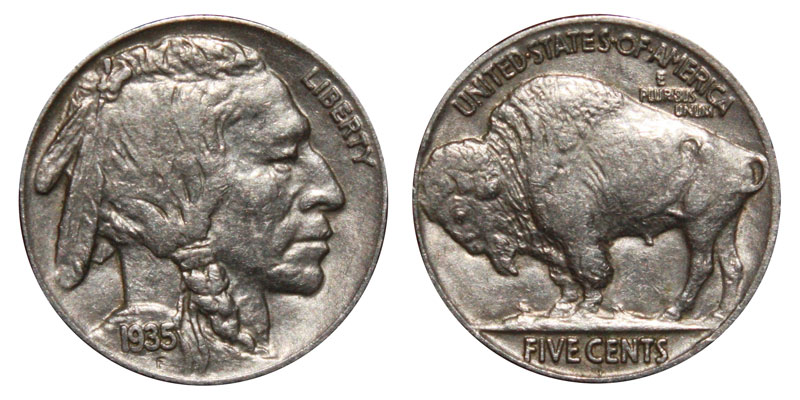 1935 Buffalo Nickels Indian Head Nickel. 11231 - For Sale, Buy Now Online Item #483955