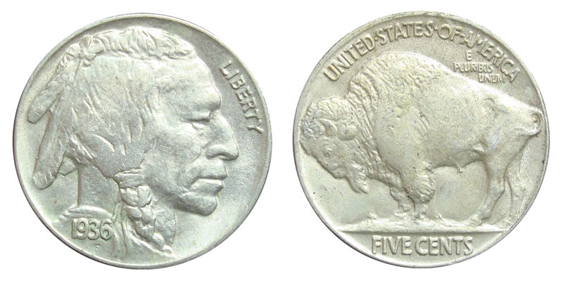 1936 P<D<S Lot USA Coins Buffalo Nickel 