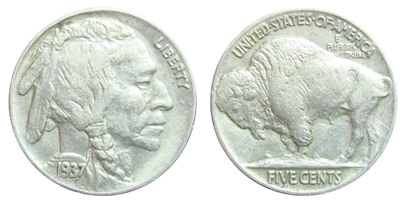 1937 Buffalo / Indian Head Nickel Coin Value Prices, Info