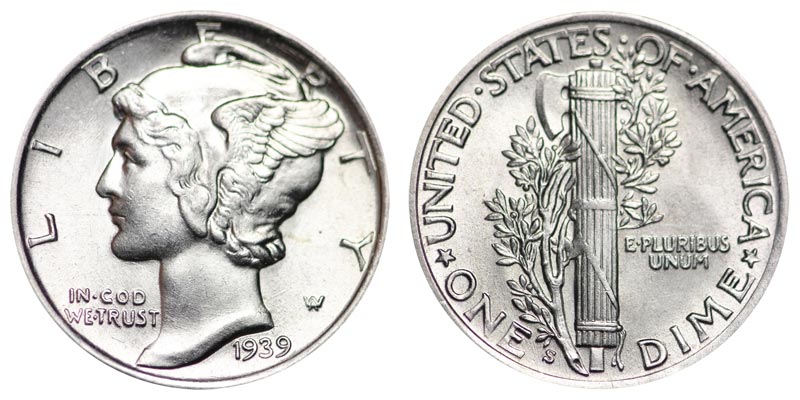 1939 S Mercury Silver Dime Coin Value Prices, Photos & Info
