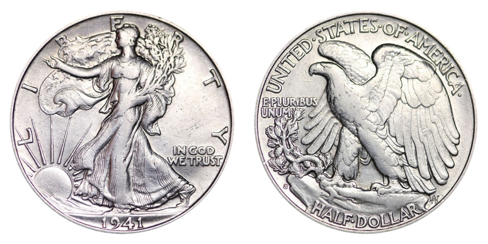 1 Count Details about   Collectible 1941 S or D Silver XF-45 Liberty Walking Fifty Cent Coin 