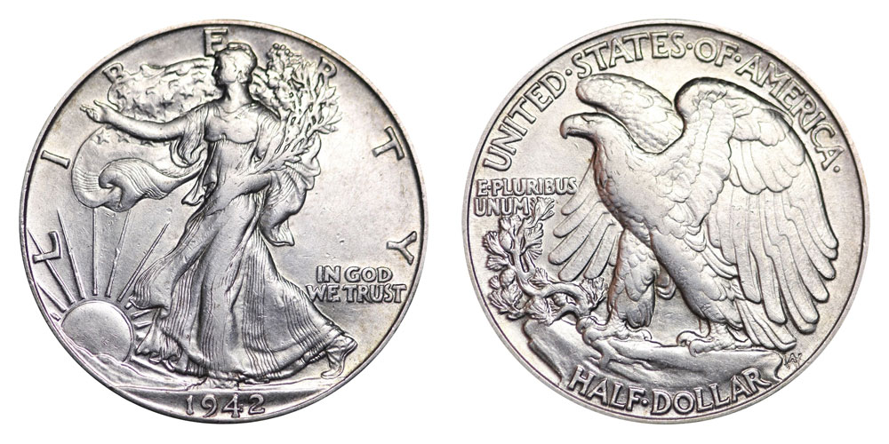 1943 Various Mint Marks Liberty walking head gold plated Half Dollar Good