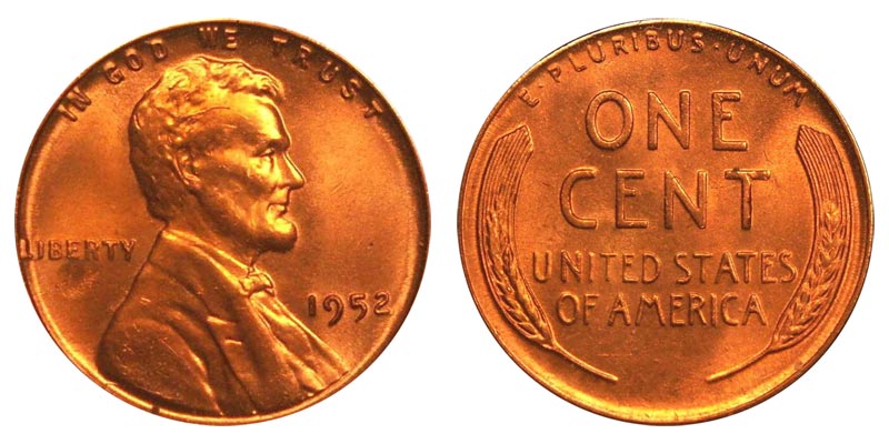 1952 Lincoln Wheat Penny Coin Value Prices, Photos & Info