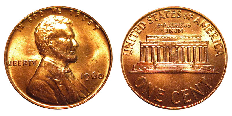 Lincoln Memorial Cent GEM 1960-P Small Date