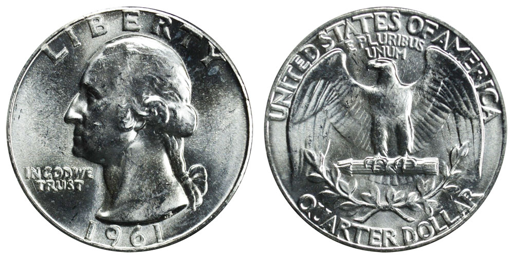 1961 Washington Silver Quarter Coin Value Prices, Photos & Info