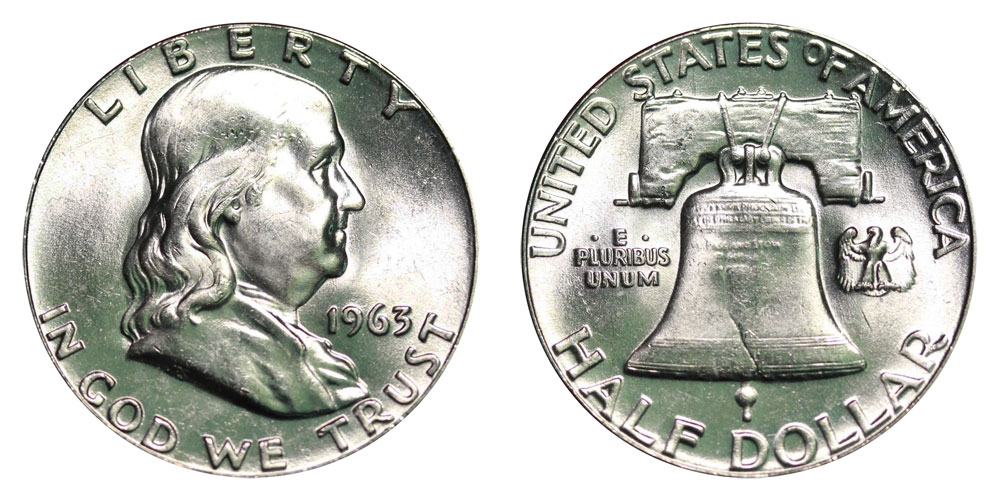 1961 Ben Franklin Silver Half Dollar Average Circulated Condition Great Price