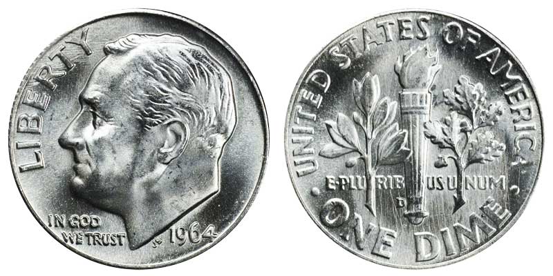 silver roosevelt dime