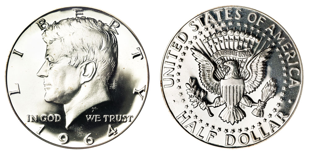 1964 Kennedy Half Dollar Accented Hair Value Chart