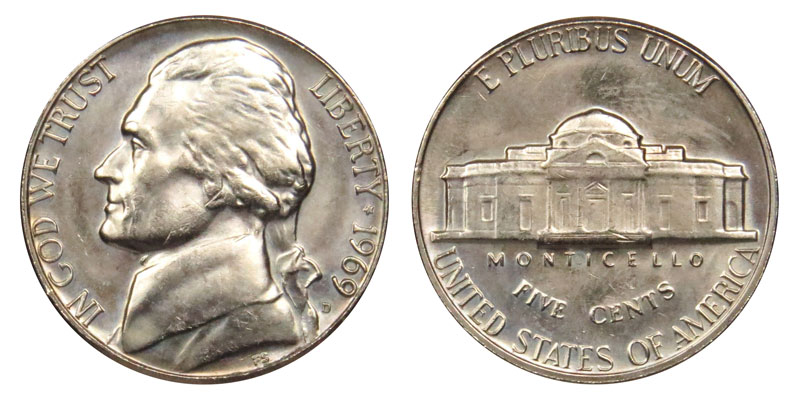 1969 D Jefferson Nickel Coin Value Prices, Photos & Info