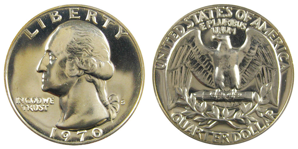 1970 S Proof Washington Quarter Choice Uncirculated US Mint