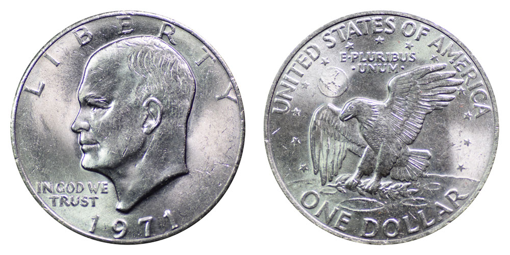 1971 D Eisenhower Dollar Choice BU Ike US Mint Coin