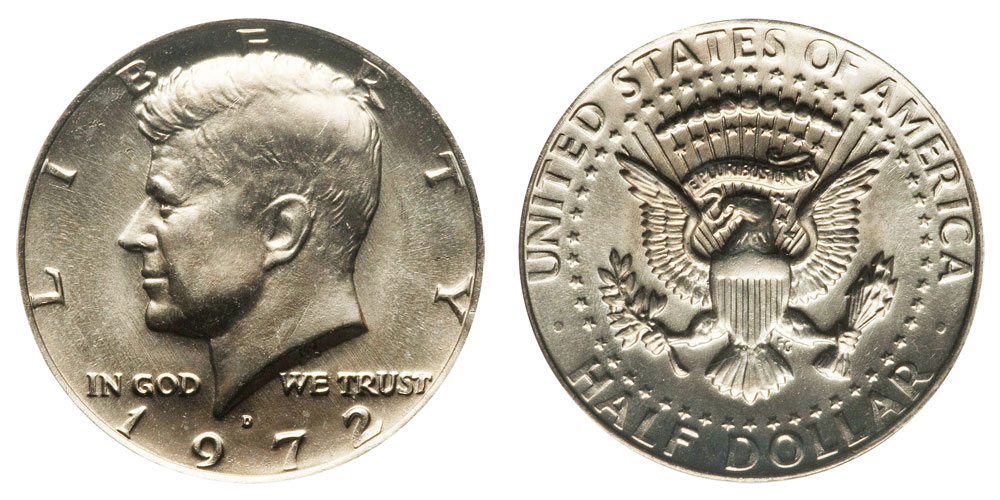 1972 P D Kennedy Half Dollar 