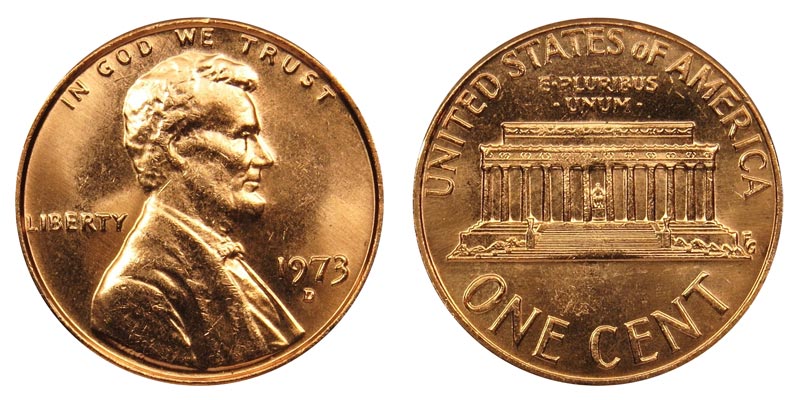 1973 D Lincoln Memorial Penny Coin Value Prices, Photos & Info