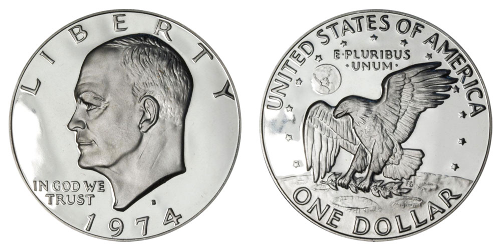 1974-S 40% Silver  Proof BU Eisenhower Dollar 