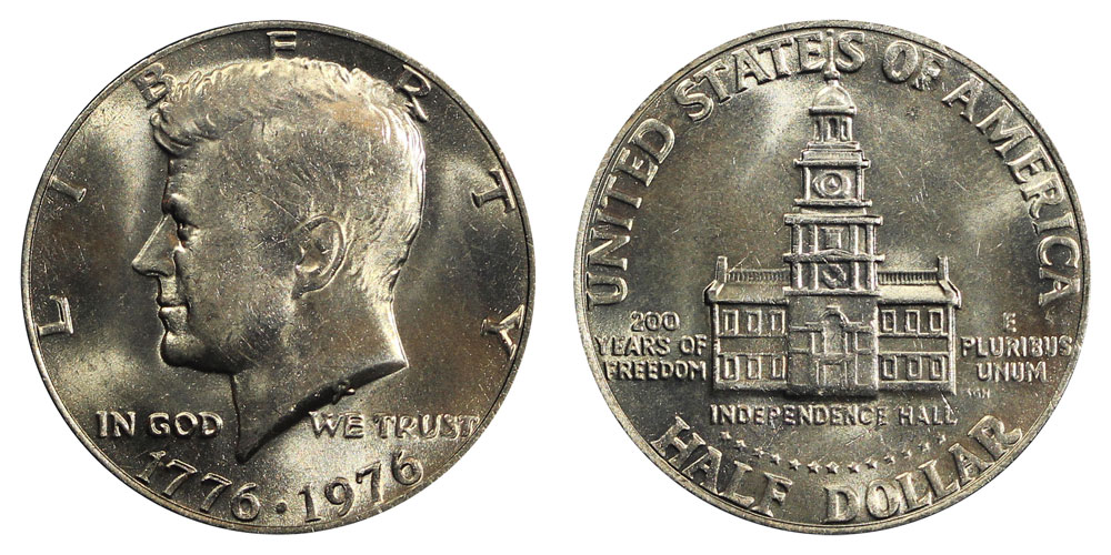 Details about   1776-1976 Bicentennial Kennedy Half Dollar Coin Roll 1 